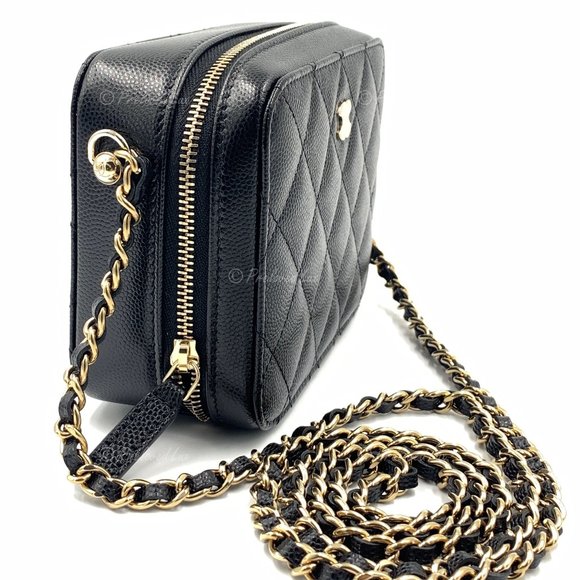 Authentic CHANEL Black Caviar Mini Camera Bag GHW - Picture 5 of 15